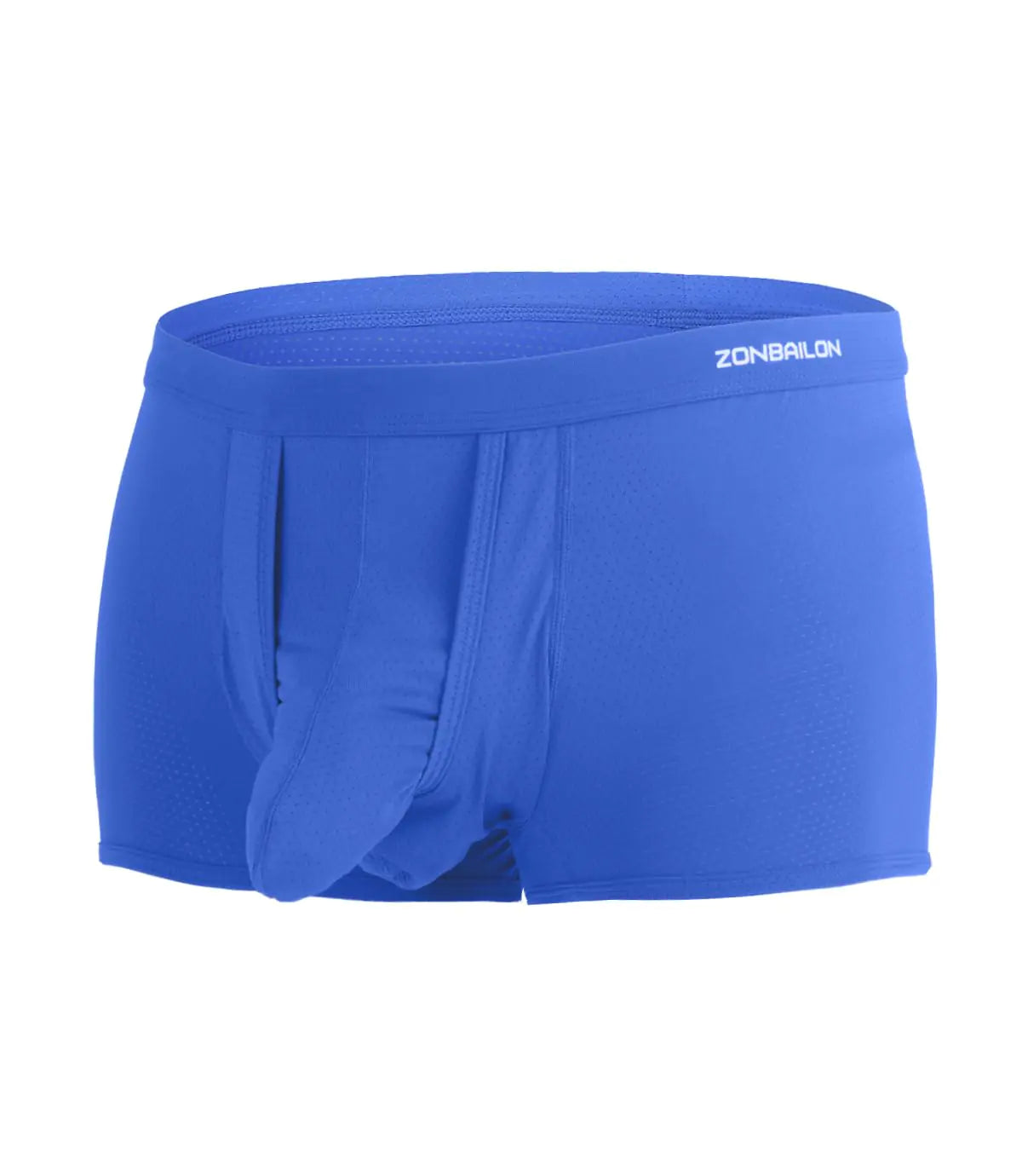 MUEBAIRES Mens Elephant Trunk Design Dual Pouch Underwear Bulge Boxer Briefs Separated Pouch 1Pack Blue-3XL