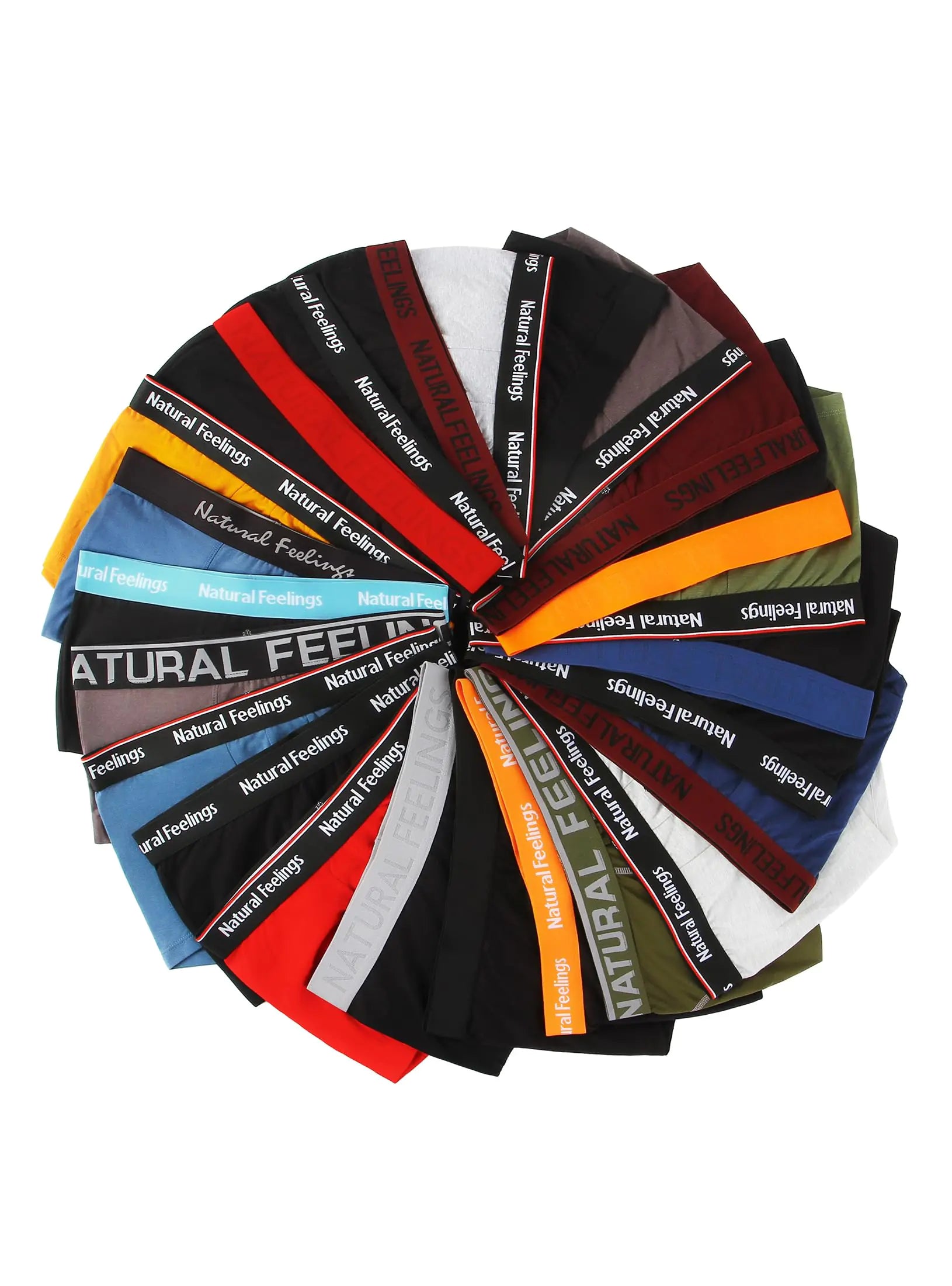 Natural Feelings Mens Trunks 1.5" Underwear Boxer Briefs Pouch Underwear for Men Boxer Trunks No Fly 4-Pack XXL